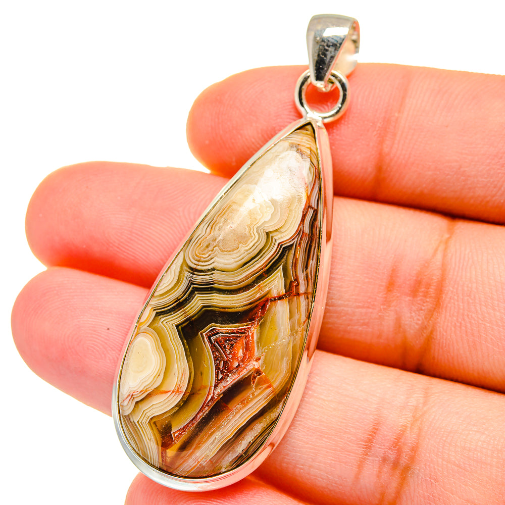Laguna Lace Agate Pendants handcrafted by Ana Silver Co - PD15303
