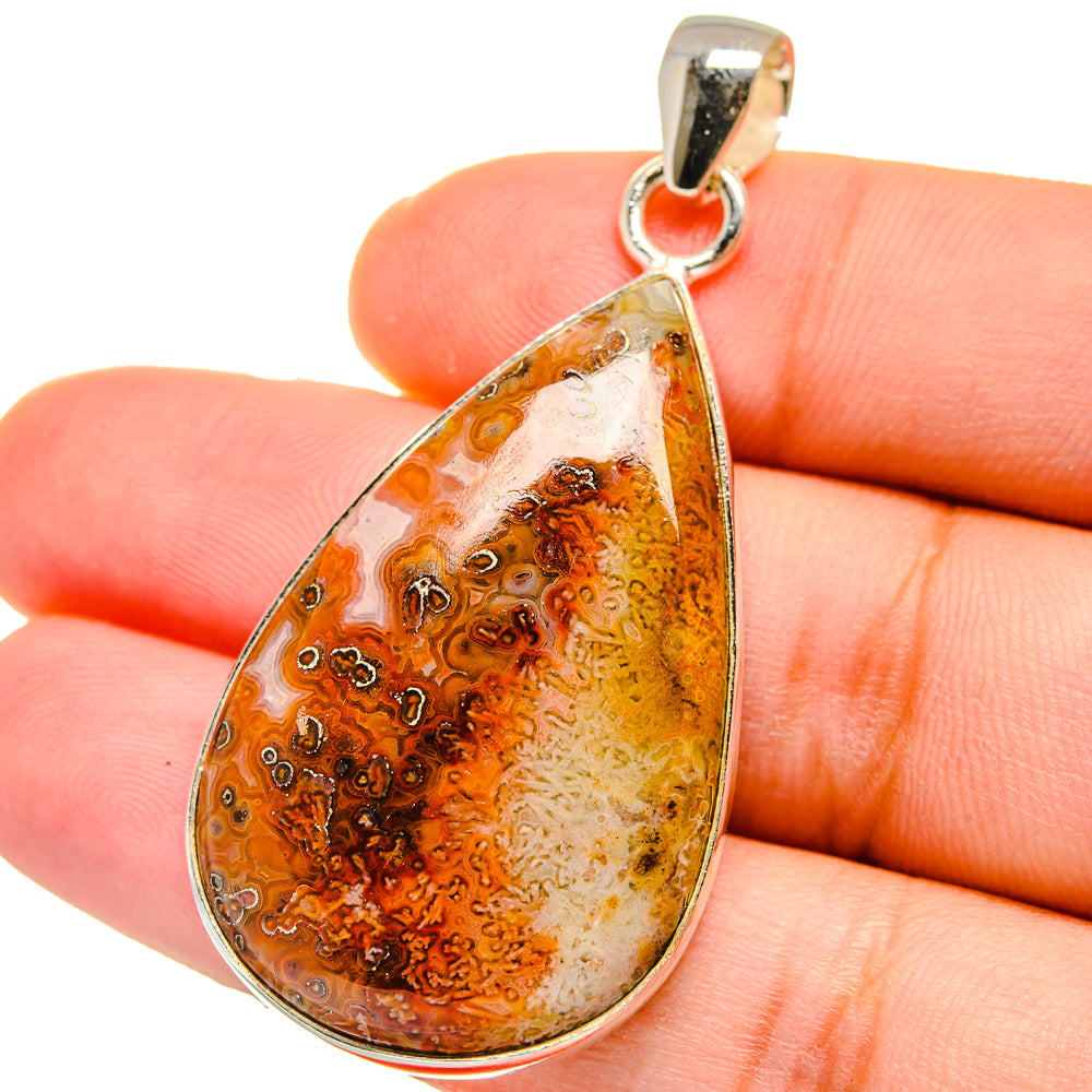 Crazy Lace Agate Pendants handcrafted by Ana Silver Co - PD15304