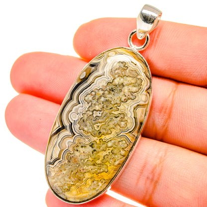 Laguna Lace Agate Pendants handcrafted by Ana Silver Co - PD15307