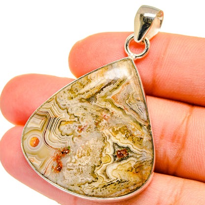 Laguna Lace Agate Pendants handcrafted by Ana Silver Co - PD15308
