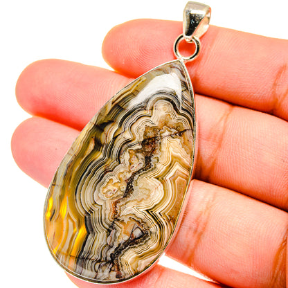 Laguna Lace Agate Pendants handcrafted by Ana Silver Co - PD15310