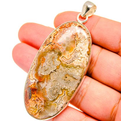 Laguna Lace Agate Pendants handcrafted by Ana Silver Co - PD15311