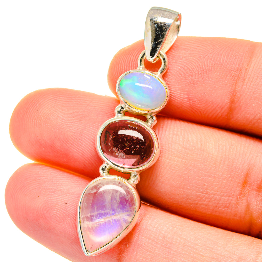 Rainbow Moonstone Pendants handcrafted by Ana Silver Co - PD15320