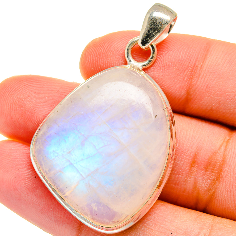 Rainbow Moonstone Pendants handcrafted by Ana Silver Co - PD15325
