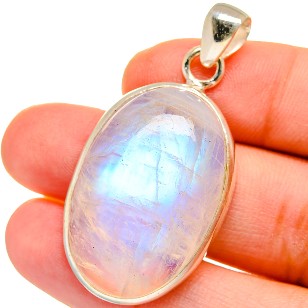 Rainbow Moonstone Pendants handcrafted by Ana Silver Co - PD15329