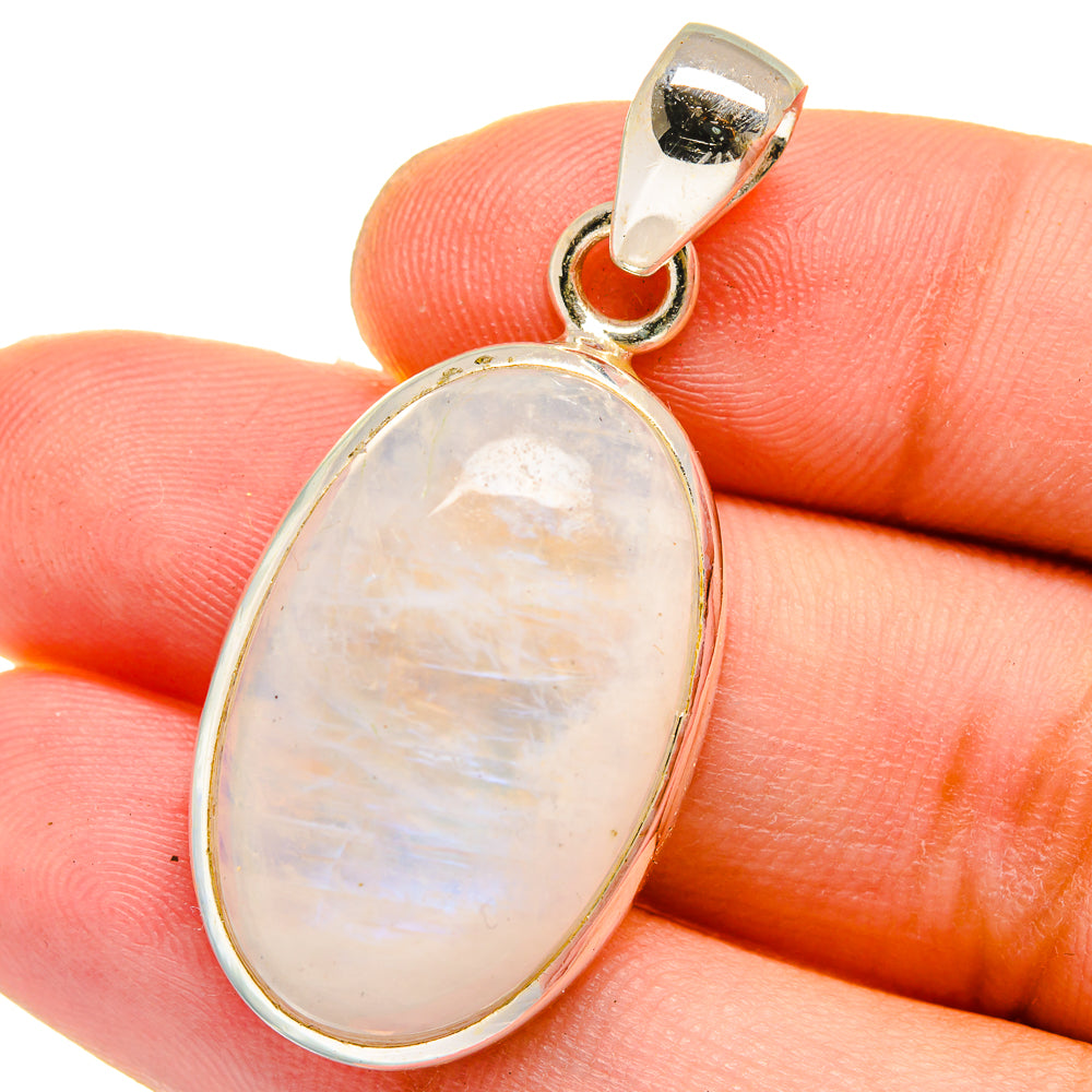 Rainbow Moonstone Pendants handcrafted by Ana Silver Co - PD15330