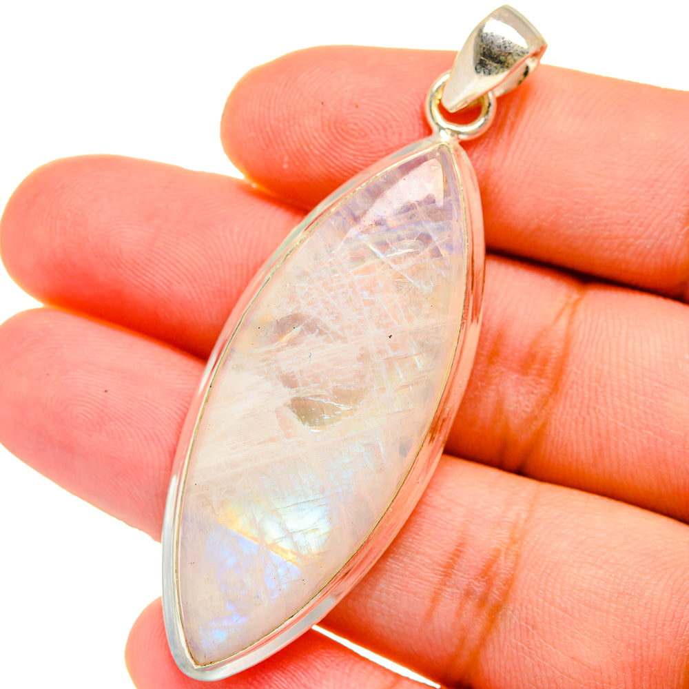Rainbow Moonstone Pendants handcrafted by Ana Silver Co - PD15334