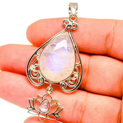 Rainbow Moonstone Pendants handcrafted by Ana Silver Co - PD15348