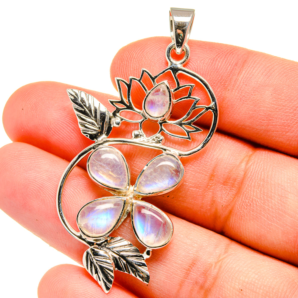 Rainbow Moonstone Pendants handcrafted by Ana Silver Co - PD15351