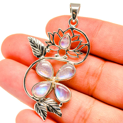 Rainbow Moonstone Pendants handcrafted by Ana Silver Co - PD15351