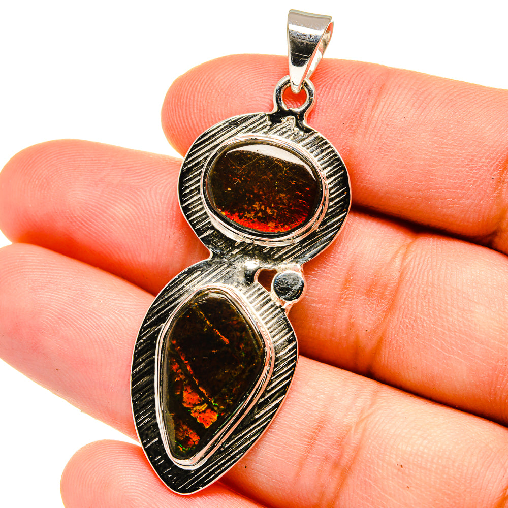 Ammolite Pendants handcrafted by Ana Silver Co - PD15359