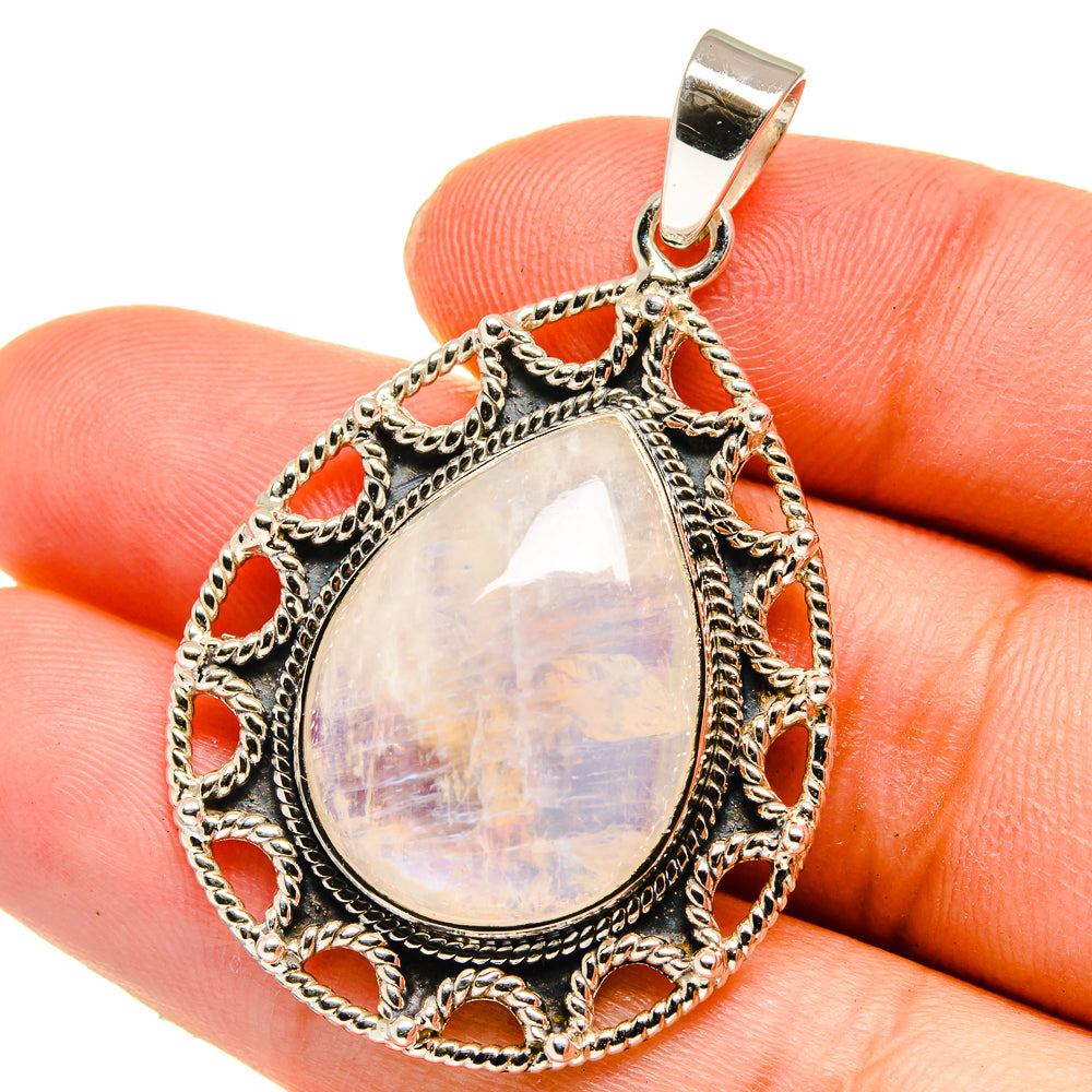 Rainbow Moonstone Pendants handcrafted by Ana Silver Co - PD15369