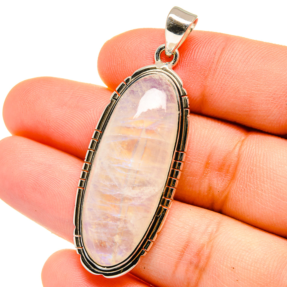 Rainbow Moonstone Pendants handcrafted by Ana Silver Co - PD15385