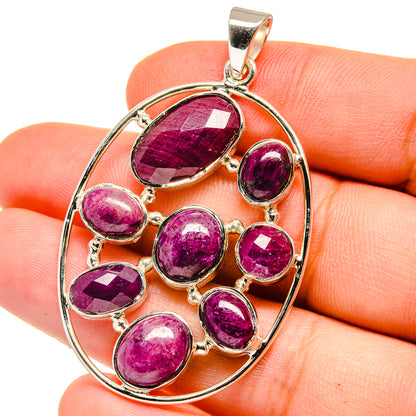 Ruby Pendants handcrafted by Ana Silver Co - PD15393