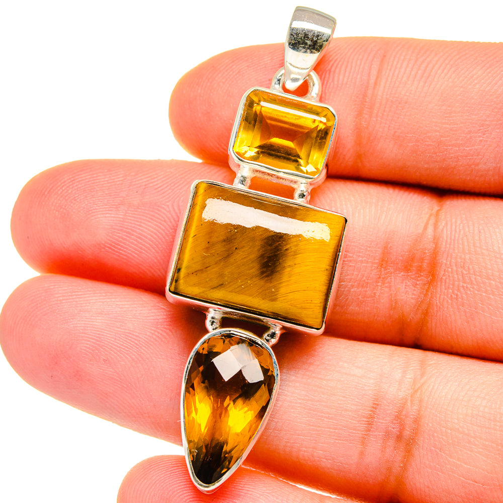 Tiger Eye Pendants handcrafted by Ana Silver Co - PD15398