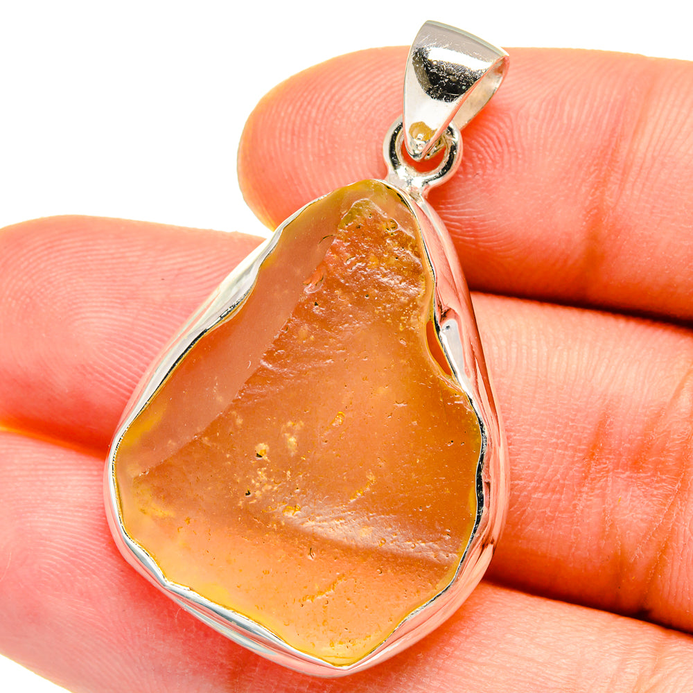 Libyan Desert Glass Pendants handcrafted by Ana Silver Co - PD15402