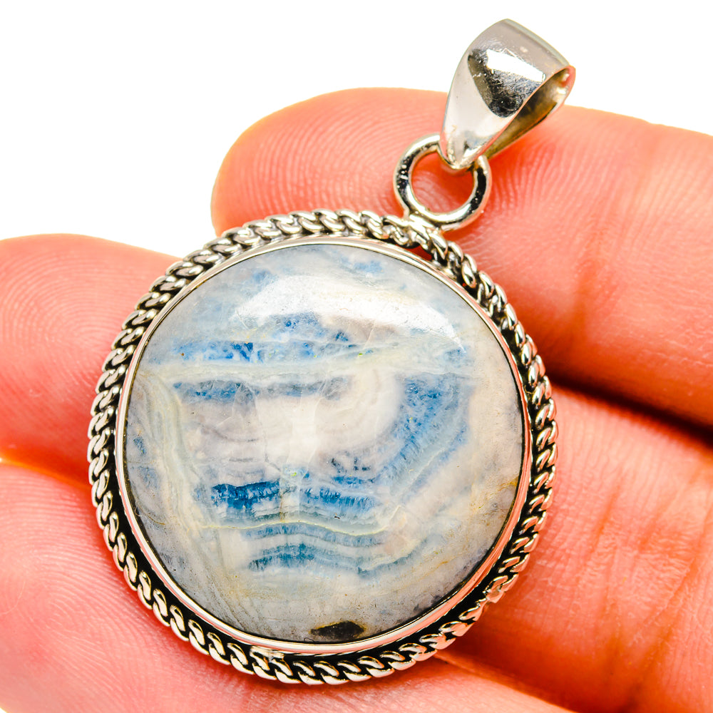 Blue Scheelite Pendants handcrafted by Ana Silver Co - PD15404