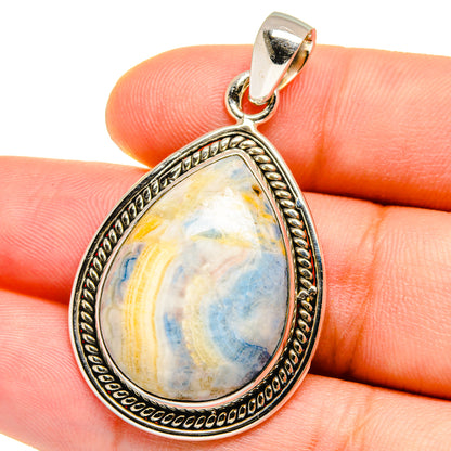 Blue Scheelite Pendants handcrafted by Ana Silver Co - PD15408