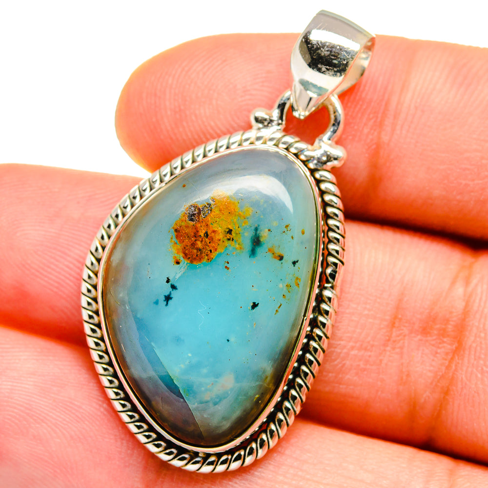 Peruvian Opal Pendants handcrafted by Ana Silver Co - PD15409