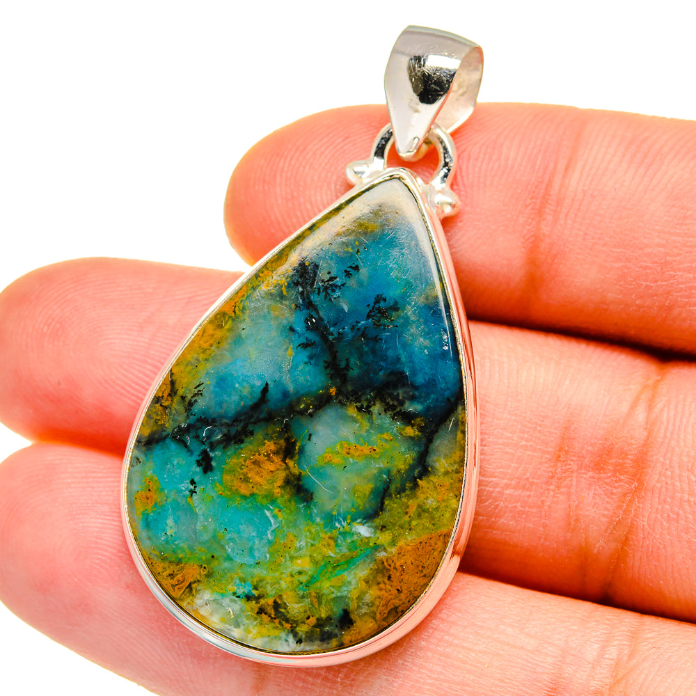 Peruvian Opal Pendants handcrafted by Ana Silver Co - PD15411