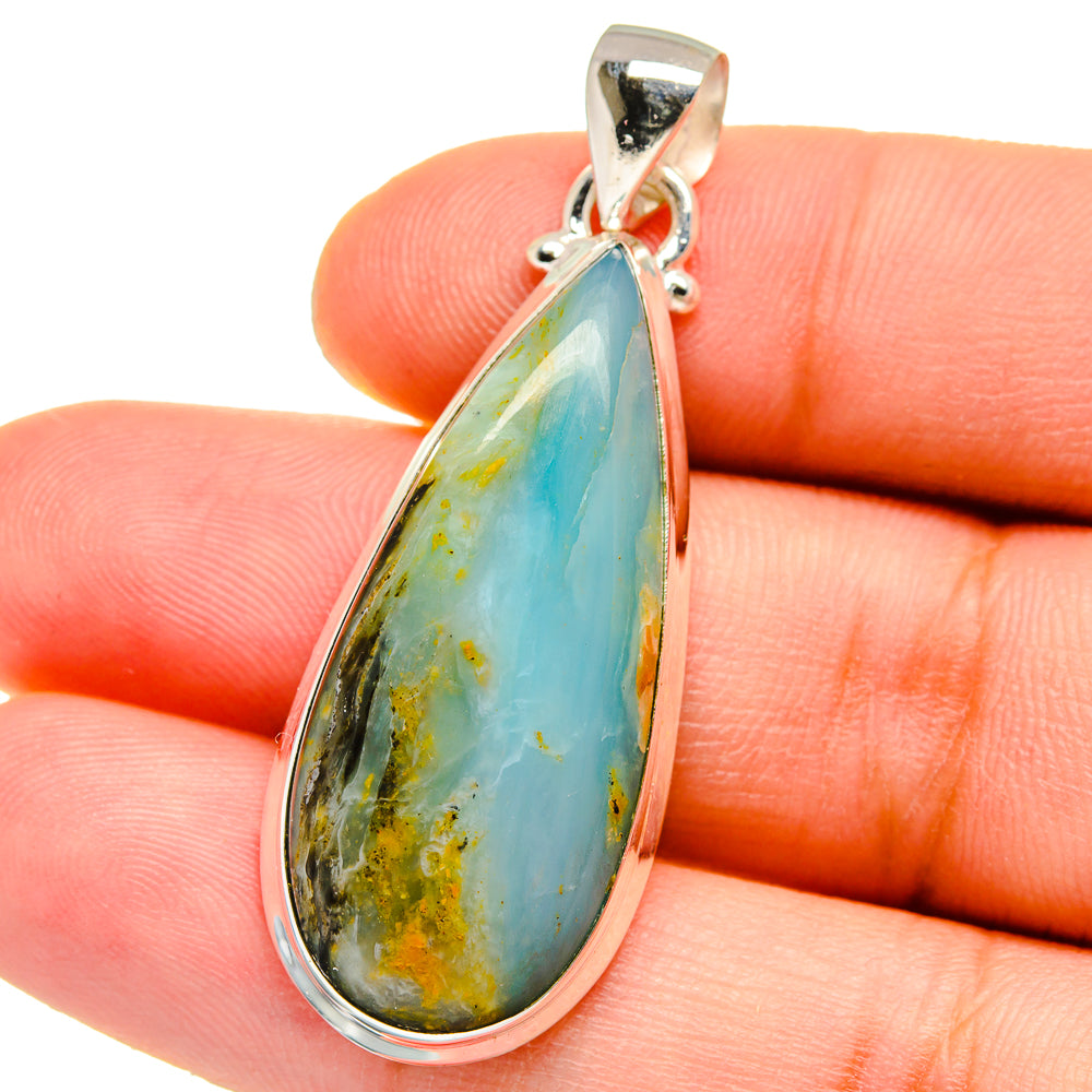 Peruvian Opal Pendants handcrafted by Ana Silver Co - PD15412