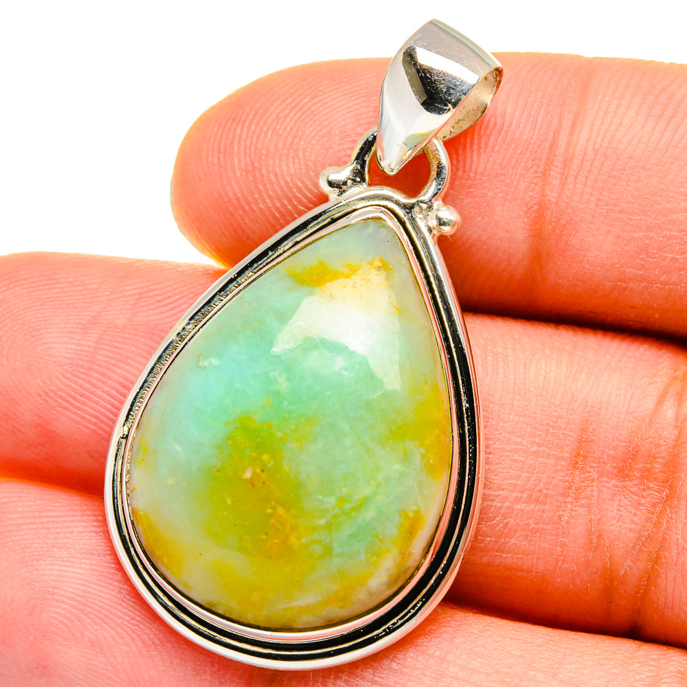 Peruvian Opal Pendants handcrafted by Ana Silver Co - PD15413