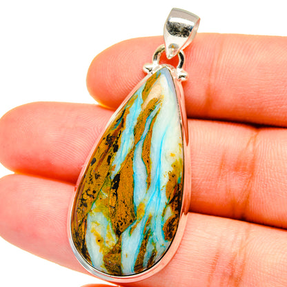 Peruvian Opal Pendants handcrafted by Ana Silver Co - PD15414