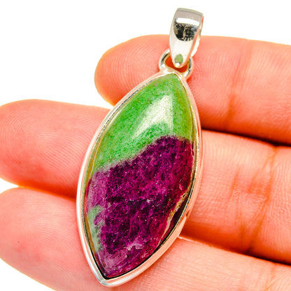 Ruby Zoisite Pendants handcrafted by Ana Silver Co - PD15419