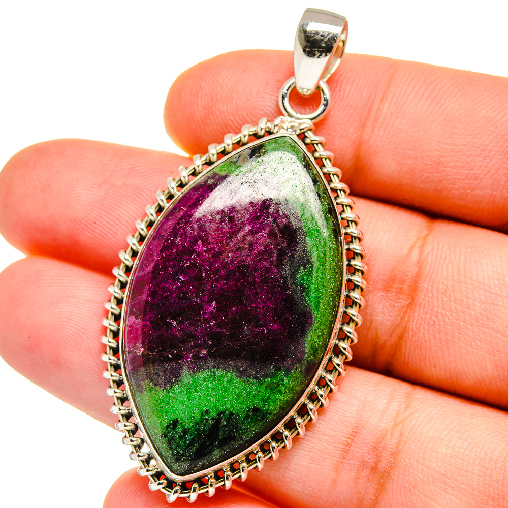 Ruby Zoisite Pendants handcrafted by Ana Silver Co - PD15421