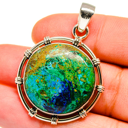 Azurite Malachite Pendants handcrafted by Ana Silver Co - PD15424