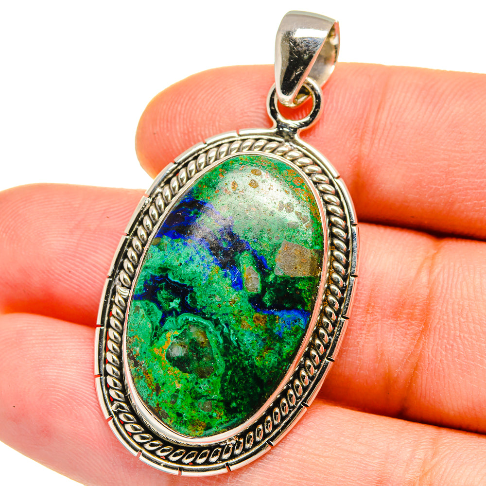 Azurite Malachite Pendants handcrafted by Ana Silver Co - PD15425