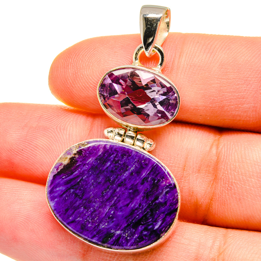 Charoite Pendants handcrafted by Ana Silver Co - PD15429