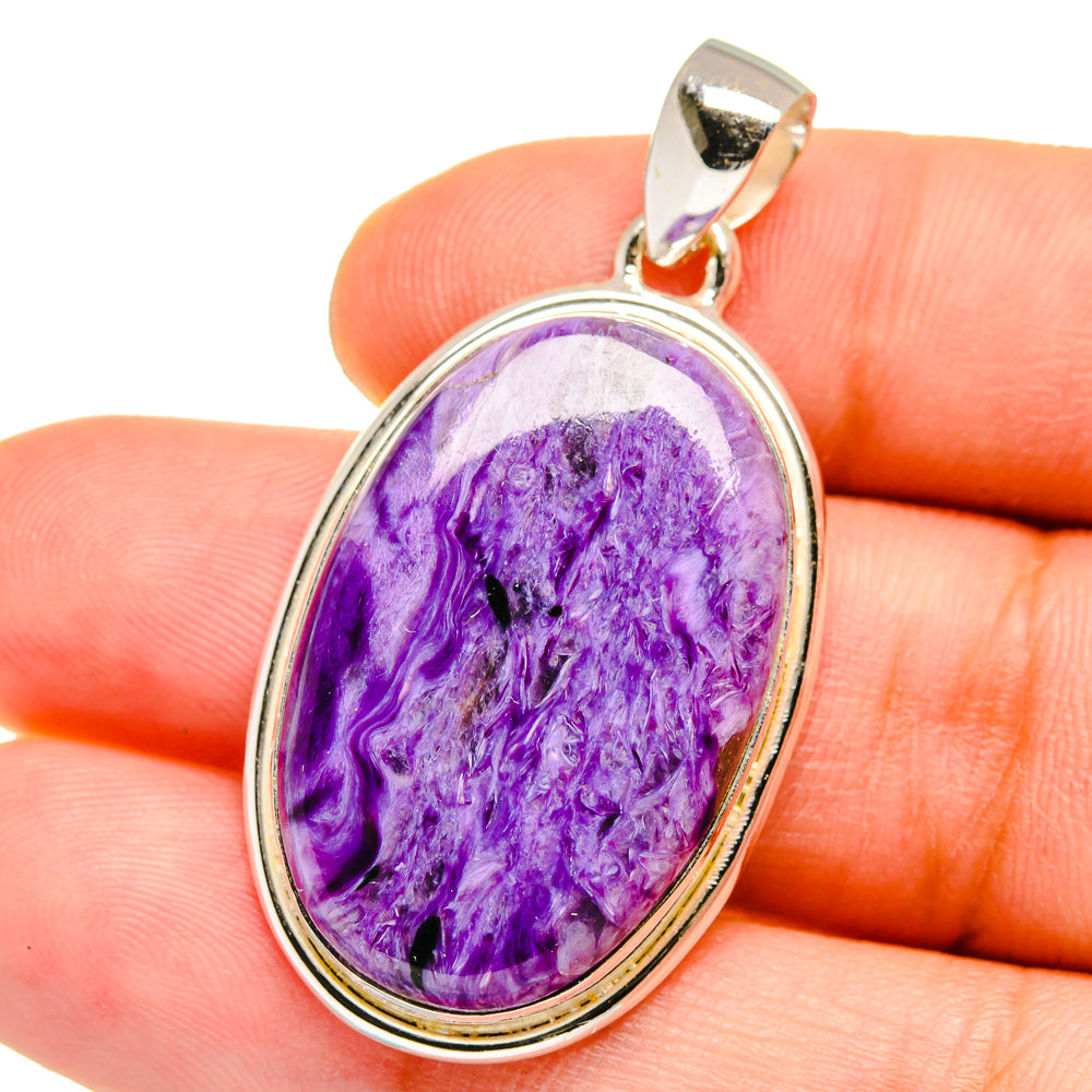 Charoite Pendants handcrafted by Ana Silver Co - PD15431