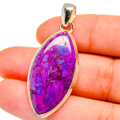 Purple Copper Composite Turquoise Pendants handcrafted by Ana Silver Co - PD15432