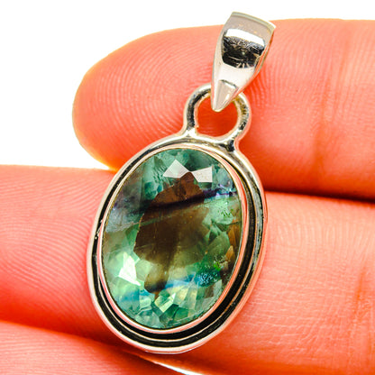 Blue Fluorite Pendants handcrafted by Ana Silver Co - PD15445