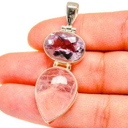 Rose Quartz Pendants handcrafted by Ana Silver Co - PD15471