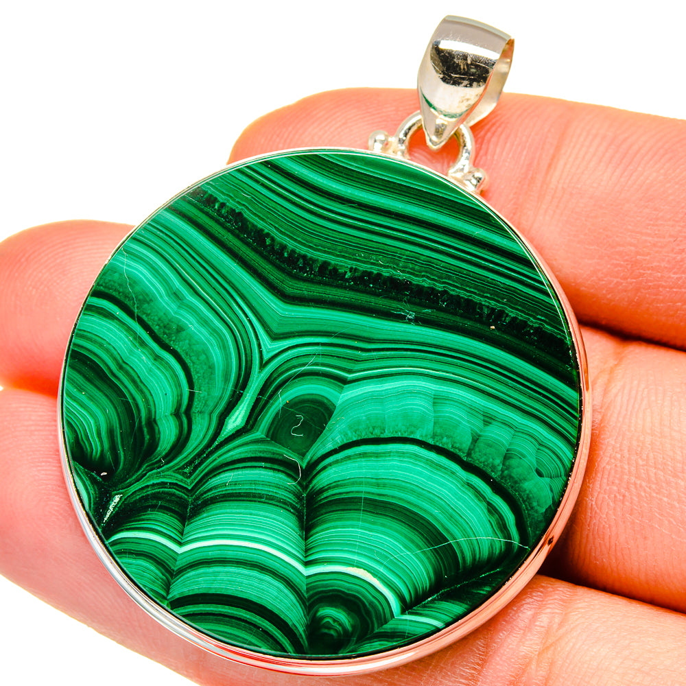Malachite Pendants handcrafted by Ana Silver Co - PD15480