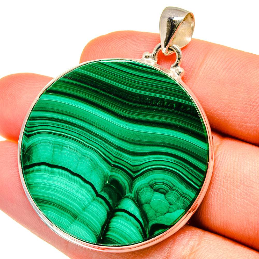Malachite Pendants handcrafted by Ana Silver Co - PD15483