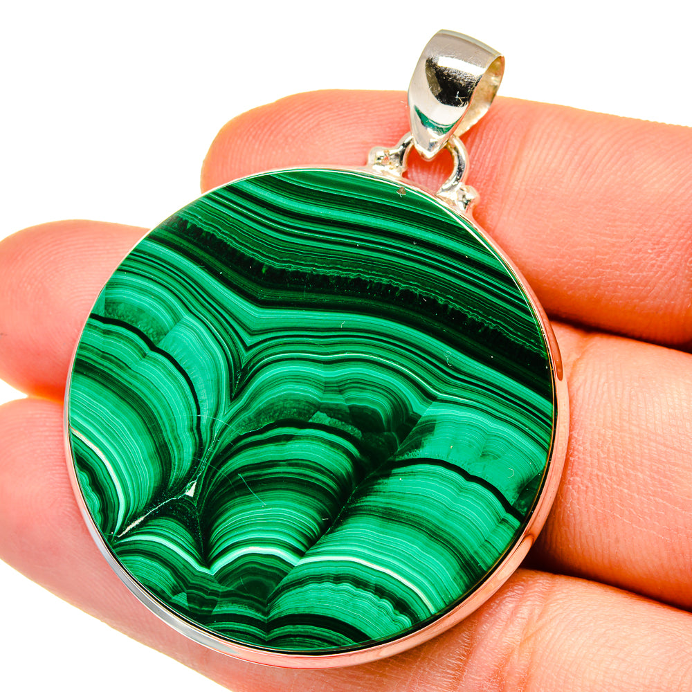 Malachite Pendants handcrafted by Ana Silver Co - PD15487