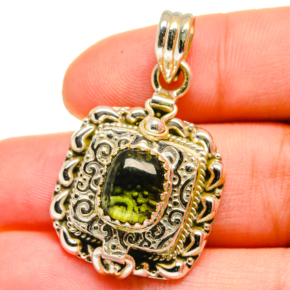 Green Tourmaline Pendants handcrafted by Ana Silver Co - PD15507