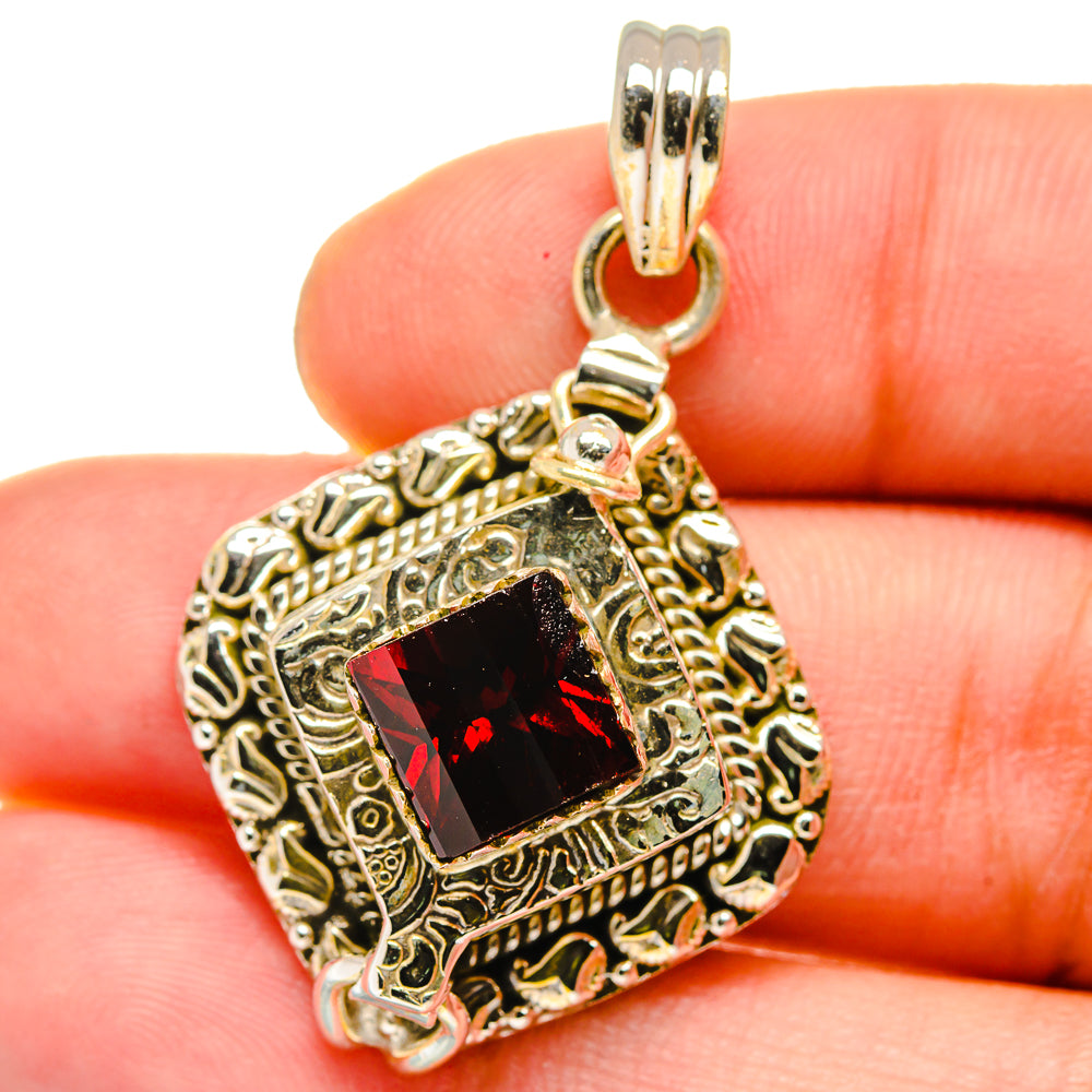 Garnet Pendants handcrafted by Ana Silver Co - PD15508