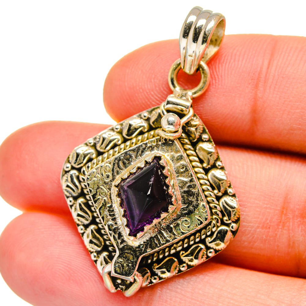 Amethyst Pendants handcrafted by Ana Silver Co - PD15518