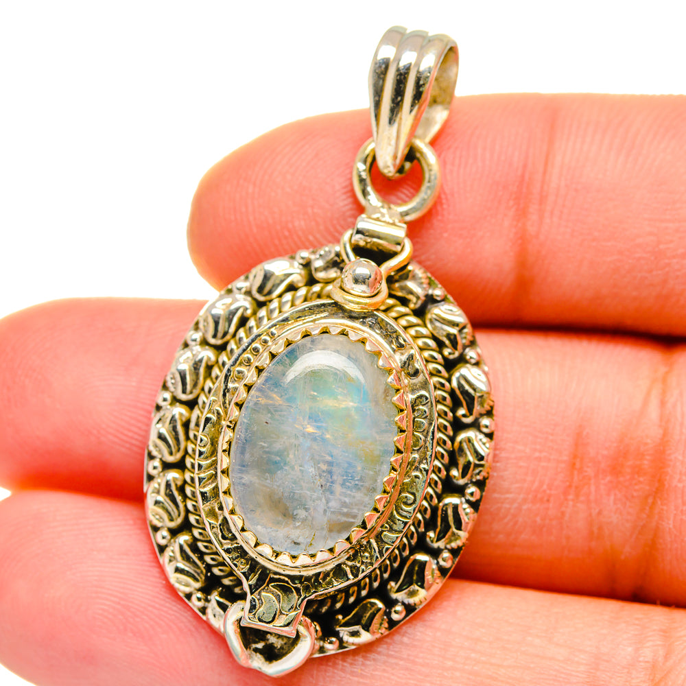 Rainbow Moonstone Pendants handcrafted by Ana Silver Co - PD15519