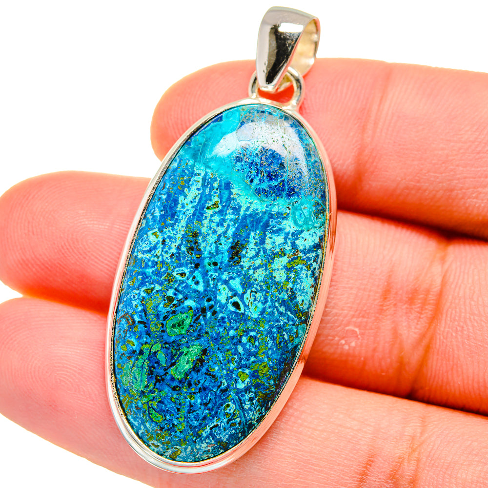 Chrysocolla Pendants handcrafted by Ana Silver Co - PD15524