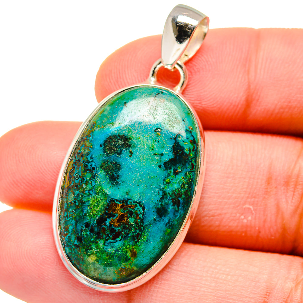Chrysocolla Pendants handcrafted by Ana Silver Co - PD15525