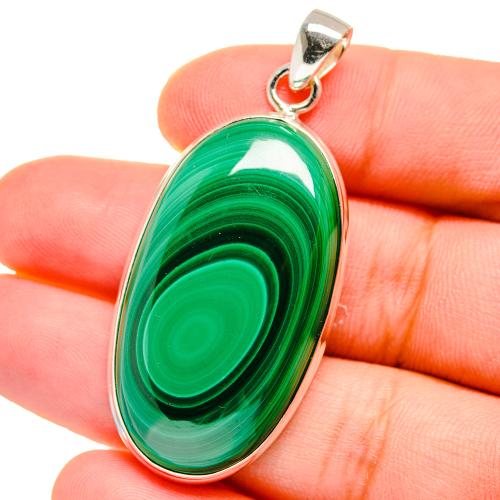 Malachite Pendants handcrafted by Ana Silver Co - PD15529