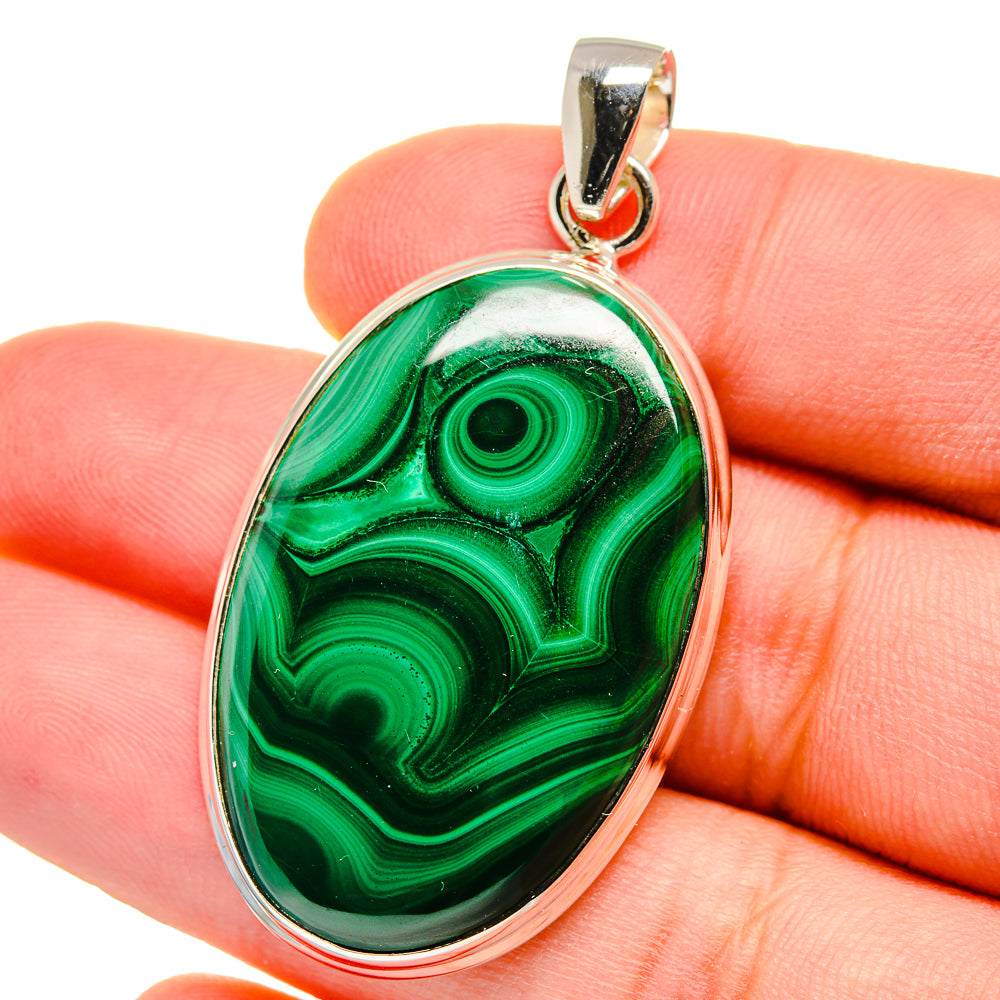 Malachite Pendants handcrafted by Ana Silver Co - PD15530