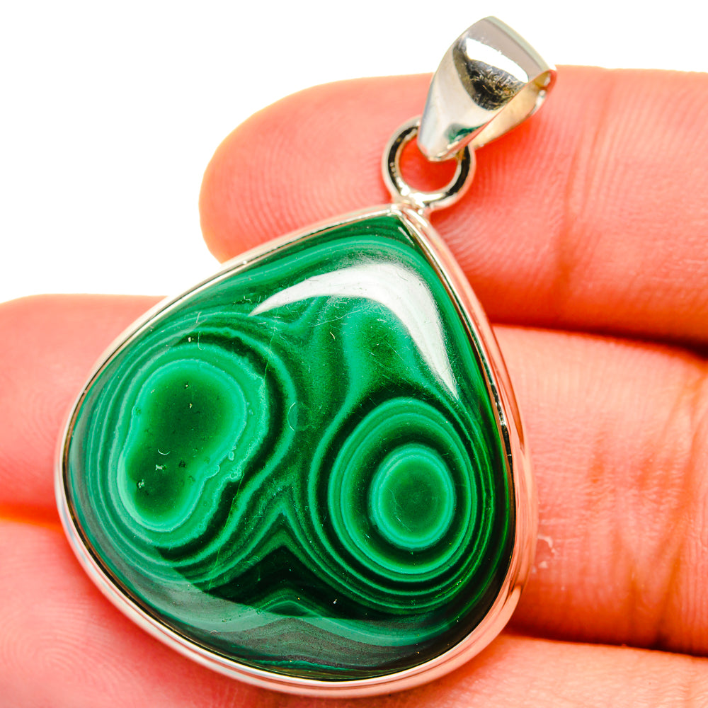 Malachite Pendants handcrafted by Ana Silver Co - PD15531