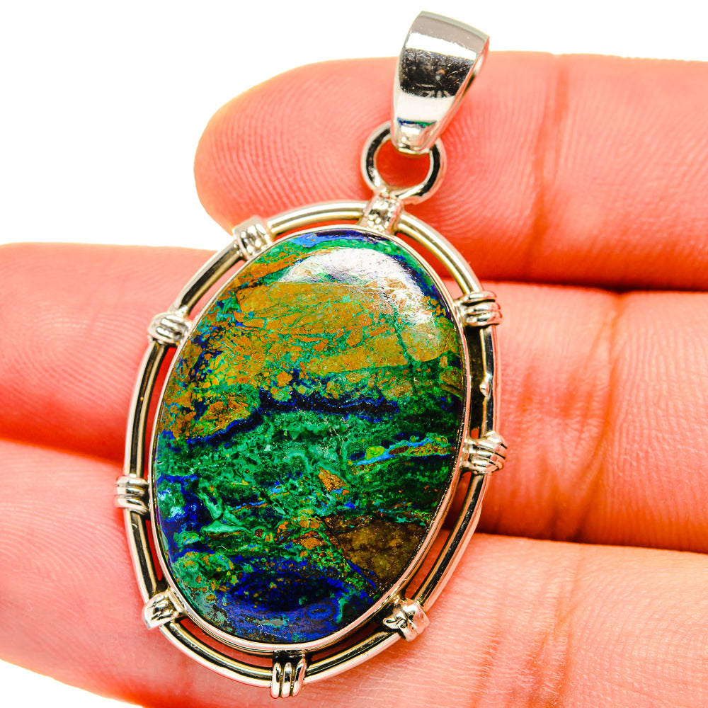 Chrysocolla Pendants handcrafted by Ana Silver Co - PD15533
