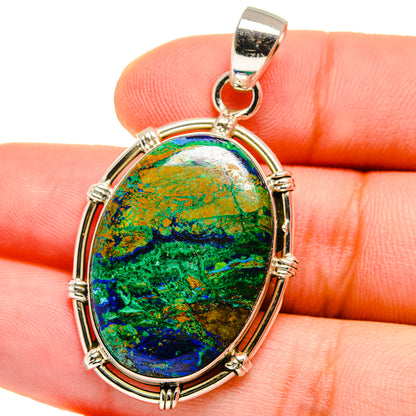 Chrysocolla Pendants handcrafted by Ana Silver Co - PD15533